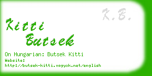 kitti butsek business card